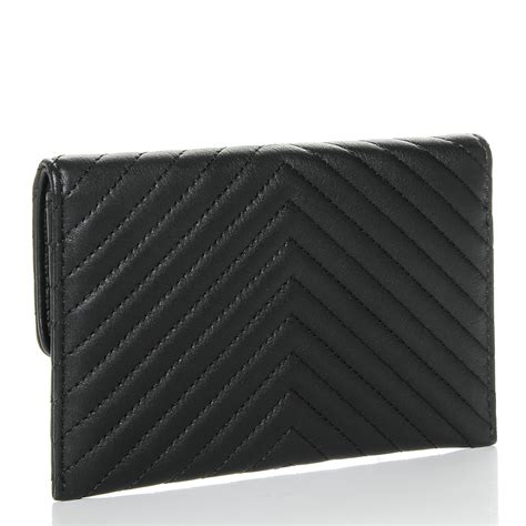 chanel chevron wallet on chain